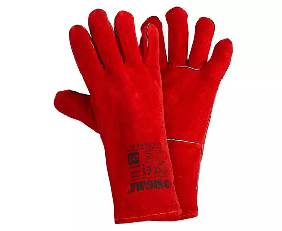 Перчатки краги сварщика р10.5, класс ВС, длина 35см (красные) SIGMA (9449361), фото  | SNABZHENIE.com.ua