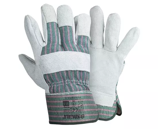 Перчатки комбинированные замшевые р10.5, класс АВ (цельная ладонь) SIGMA (9448341), фото  | SNABZHENIE.com.ua