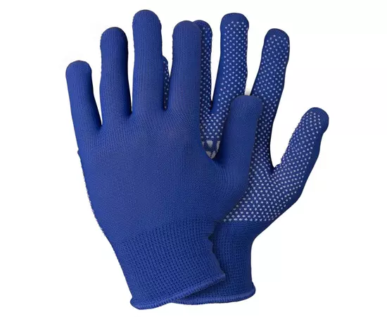 Перчатки трикотажные с точечным ПВХ покрытием р8 Микроточка (синие) SIGMA (9442871), фото  | SNABZHENIE.com.ua