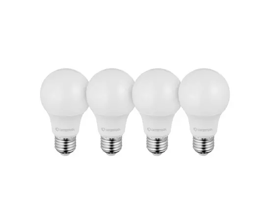 Лампы светодиодные набор из 4 штук LL-0014, LED A60, E27, 10 Вт, 150-300 В, 4000 K, 30000 ч, гарантия 3 года INTERTOOL LL-4014, фото  | SNABZHENIE.com.ua