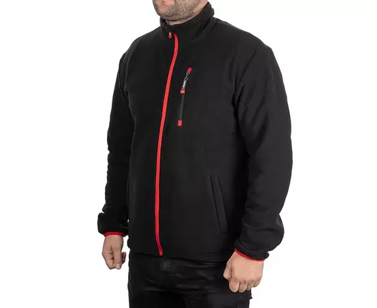 Куртка флисовая, ткань полиэстр,плотность 280 G, с карманом на груди и двумя боковыми, размер L INTERTOOL SP-3103, фото  | SNABZHENIE.com.ua