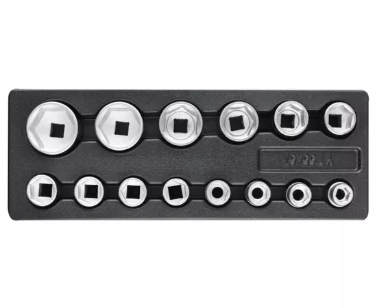 Вклад до інструментальної шафи YATO, торцеві ключі М19-55 мм з квадр. 3/4", 385x175x41 мм, 14 елем., фото  | SNABZHENIE.com.ua