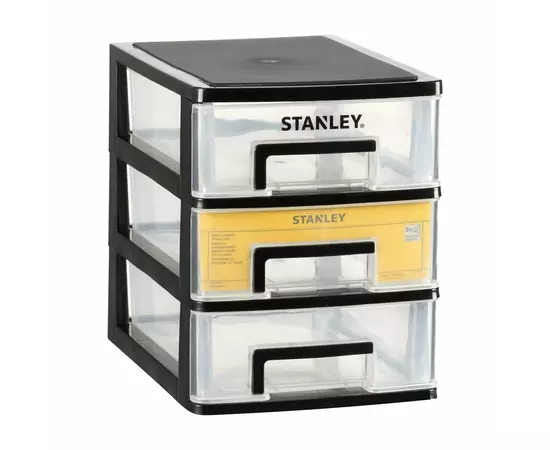 Ящик STANLEY ESSENTIAL L вертикальний з 3 висувними секціями, пластмасовий, 34 x 25 x 32 см, фото  | SNABZHENIE.com.ua