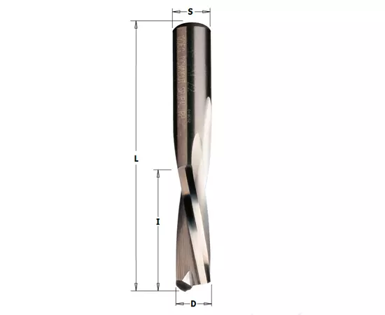 Фреза из твердого сплава спиральная нижний рез 12,7 x 38,1 x 88,9 мм, хвостовик 12,7 мм CMT (192.506.11), фото  | SNABZHENIE.com.ua