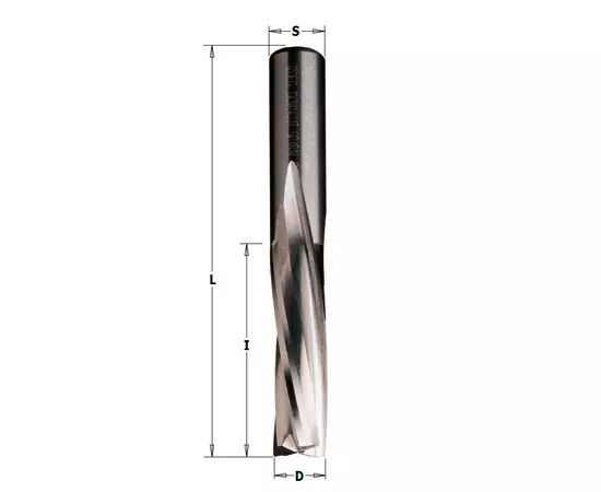 Фреза із твердого сплаву спіральна нижній різ 20 x 60 x 120 мм, хвостовик 20 мм CMT (194.200.11), фото  | SNABZHENIE.com.ua