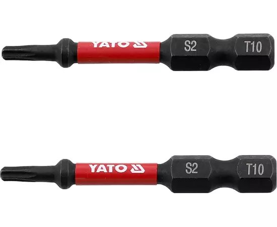 Насадка викруткова ударна YATO; "TORX" T10 х 50 мм. шпиндель 6-гран- 1/4", 2 шт.[10], фото  | SNABZHENIE.com.ua
