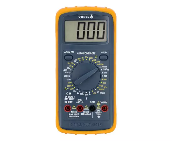 Мультиметр для измерения электрически х параметров VOREL цифровой, высота цифр 25 мм (VO-81784), фото  | SNABZHENIE.com.ua