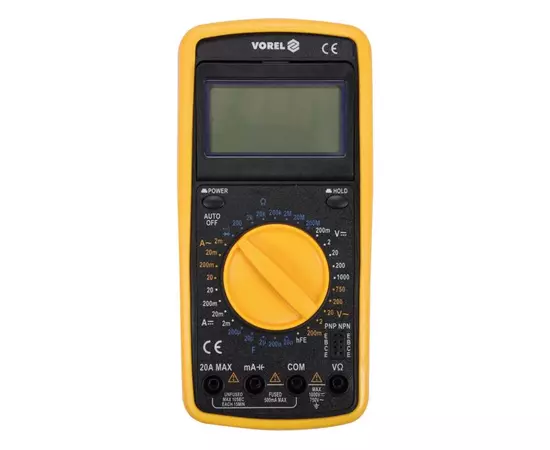 Мультиметр для вимірювання електричних параметрів VOREL цифровий з LCD-дисплеєм (VO-81775), фото  | SNABZHENIE.com.ua