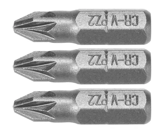 Насадка викруткова STHOR, "Pozidriv" PZ2 x 25 мм, HEX 1/4", Cr-V, 3 шт (VO-65471), фото  | SNABZHENIE.com.ua