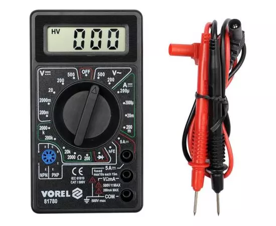 Мультиметр для измерения электрически х параметров VOREL цифровой (VO-81780), фото  | SNABZHENIE.com.ua