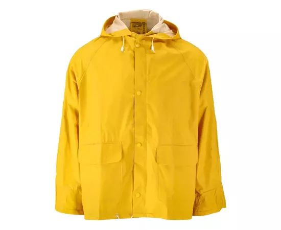 Куртка с капюшоном водонепроницаемая желтая VOREL разм. L (VO-74626), фото  | SNABZHENIE.com.ua