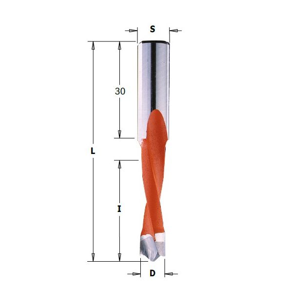 Сверло твердосплавное 10 x 27 x 57,5 мм, хвостовик 10 мм CMT, фото  | SNABZHENIE.com.ua