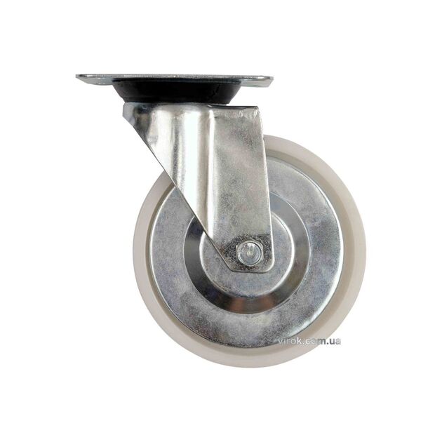 Колесо для тележки поліамідне 160 мм, b = 40 мм VOREL з обертовою опорою; h = 195 мм, навантаження 130 кг (VO-87435), фото  | SNABZHENIE.com.ua