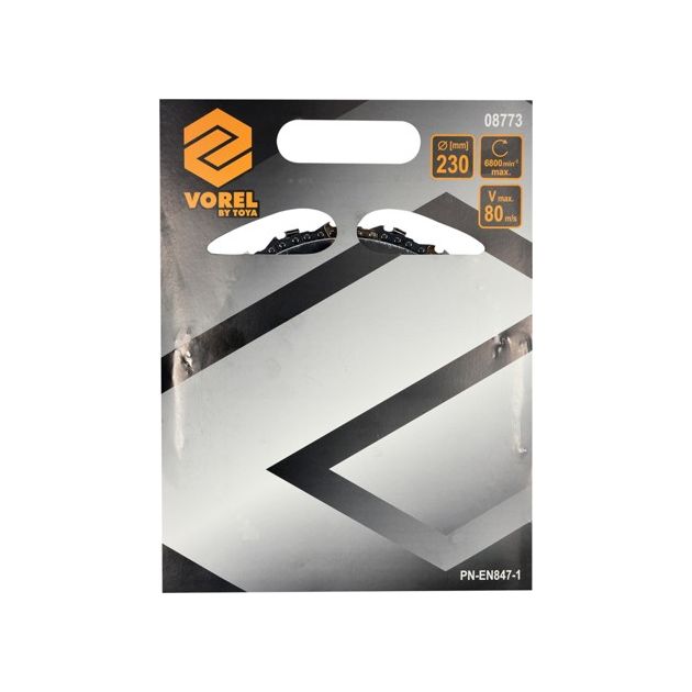 Диск ланцюговий по дереву для шліфмашини VOREL : Ø= 230 мм [10] (DW), фото , изображение 2 | SNABZHENIE.com.ua