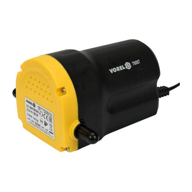 Помпа для перекачування оливи електрична VOREL : живлення від акумулятора 12 В, 80 Вт, 3 л/хв [10], фото , зображення 6 | SNABZHENIE.com.ua