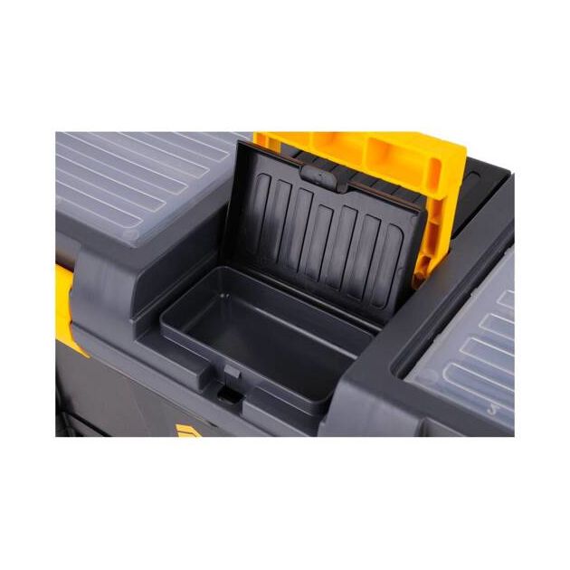 Ящик для інструментів 20" з ПВХ пластику VOREL: 3 контейнери, 2 органайзера, 525x 256x 325 мм [1], фото , зображення 9 | SNABZHENIE.com.ua