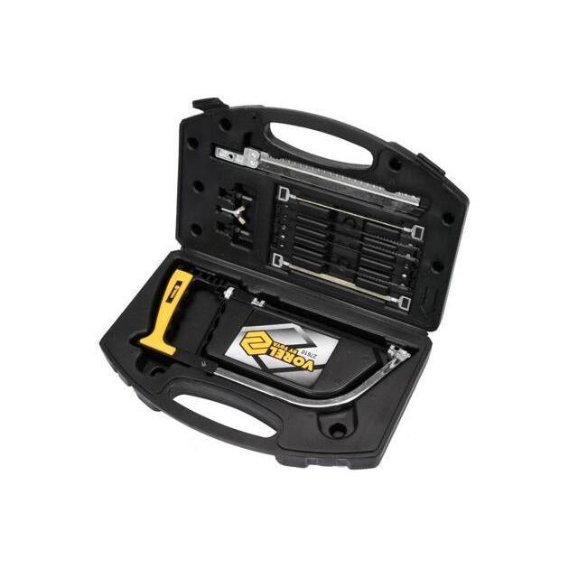 Ножівка універсальна VOREL з полотнами l= 150/175 мм, в кейсі, кпл. 11 шт [30], фото , зображення 2 | SNABZHENIE.com.ua