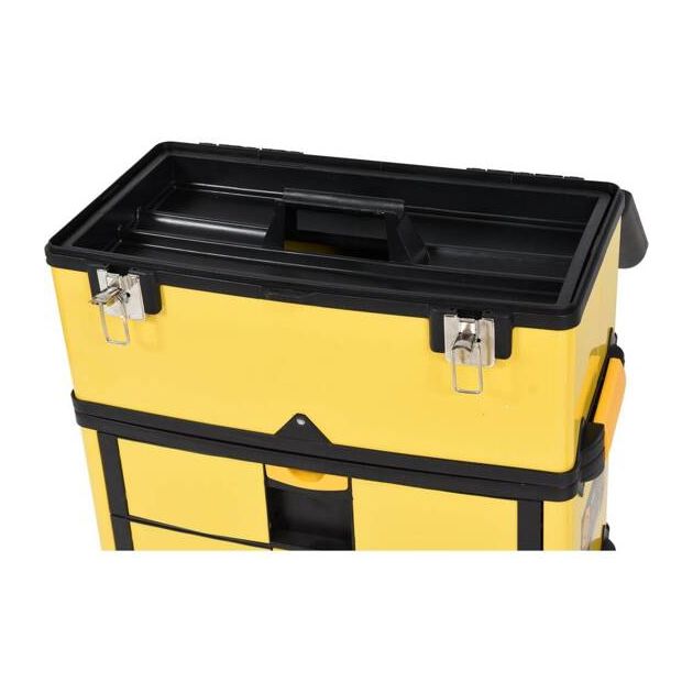 Ящик для инструментов пластиковый VOREL на 2 колесах, 3 секции, 57х37х84.5 см, фото , изображение 10 | SNABZHENIE.com.ua Ящик для инструментов пластиковый VOREL на 2 колесах, 3 секции, 57х37х84.5 см, фото , изображение 10 | SNABZHENIE.com.ua