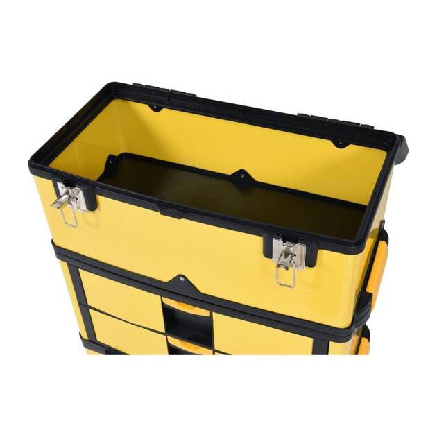 Ящик для инструментов пластиковый VOREL на 2 колесах, 3 секции, 57х37х84.5 см, фото , изображение 13 | SNABZHENIE.com.ua Ящик для инструментов пластиковый VOREL на 2 колесах, 3 секции, 57х37х84.5 см, фото , изображение 13 | SNABZHENIE.com.ua