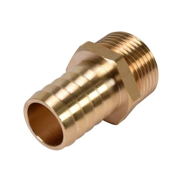 Штуцер латунний FLO для сполучення водяного насоса з шлангом FI 25, різьба М32 [10/80], фото , зображення 2 | SNABZHENIE.com.ua