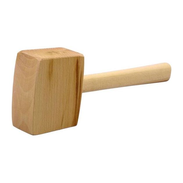 Молоток - киянка дерев'яний VOREL з прямокутним обухом [20], фото , зображення 3 | SNABZHENIE.com.ua