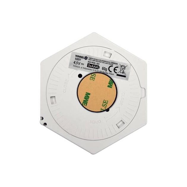 Лампа нічна з датчиком руху VOREL: живлення від 3хААА батарейок, діодна, 1Вт, 50 Lm, з магнітом [25], фото , зображення 4 | SNABZHENIE.com.ua