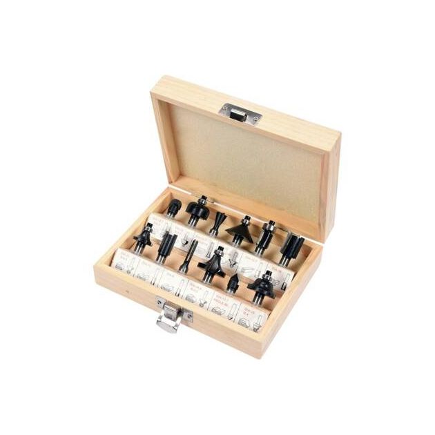 Набор фрез по дереву VOREL, Ø=8 мм, 12 шт., фото , изображение 3 | SNABZHENIE.com.ua Набор фрез по дереву VOREL, Ø=8 мм, 12 шт., фото , изображение 3 | SNABZHENIE.com.ua