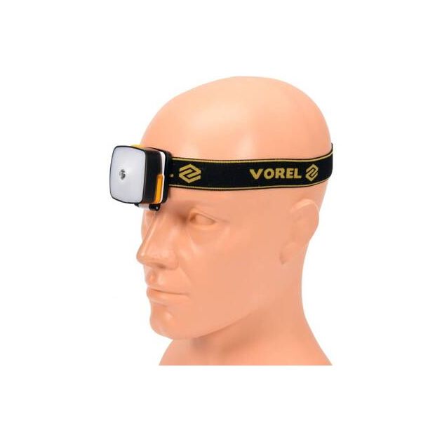 Акумуляторный светодиодный фонарь на лоб VOREL, 3Вт, 3 режима, 130+160 lm, фото , изображение 13 | SNABZHENIE.com.ua