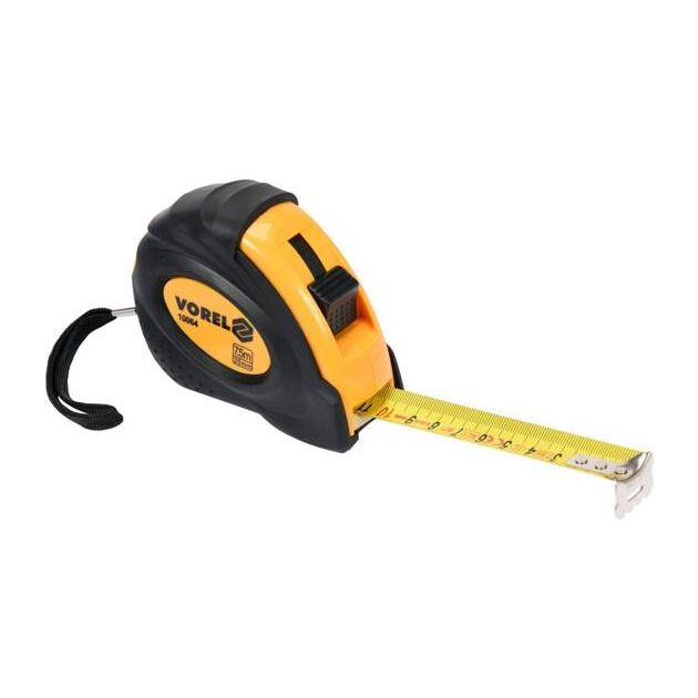 Рулетка з метричною шкалою VOREL : l= 7,5 м, w= 25 мм, 2 фіксатори [6/72], фото , зображення 3 | SNABZHENIE.com.ua