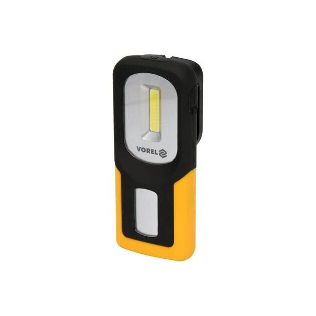 Ліхтар COB LED акумуляторний VOREL : діодний (3Вт) 100Lm, Li-Ion 3.7 В, 800 A/Год, 5 режимів [12/48], фото , зображення 3 | SNABZHENIE.com.ua
