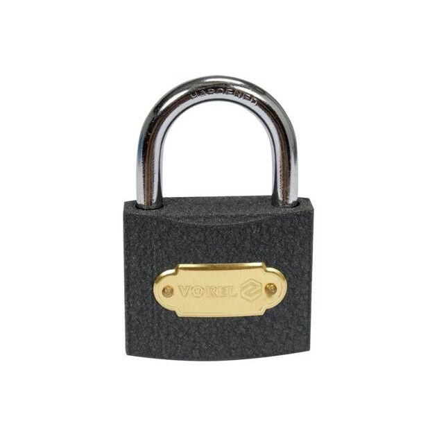 Замок навісний VOREL чавунний 50мм сірий [6/60], фото , изображение 3 | SNABZHENIE.com.ua