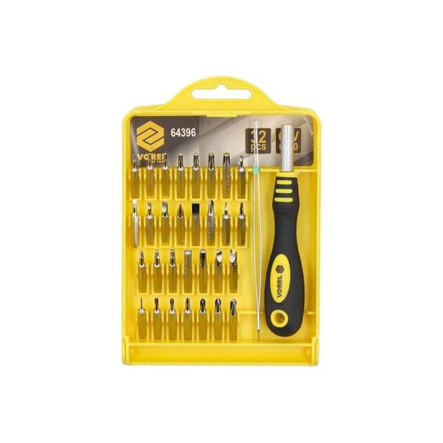 Викрутка для точних робіт VOREL з насадками Набір 32 шт. [10/50], фото , зображення 3 | SNABZHENIE.com.ua
