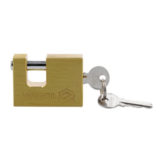 Замок навесной VOREL стержневой 50 мм, латунный (VO-77210), фото , изображение 9 | SNABZHENIE.com.ua