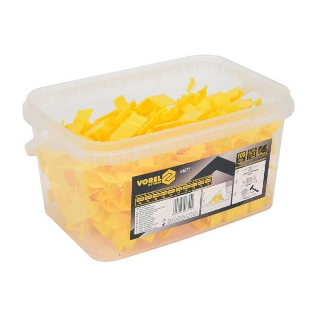 Клипсы для укладки керамической плитки VOREL: 1.5 мм, h= 6-9 мм, 100 шт., фото , изображение 2 | SNABZHENIE.com.ua