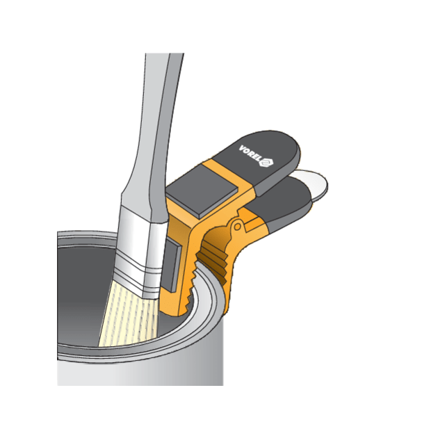 Тримач для пензля магнітний VOREL: L= 90 мм, два магніти, пластикова ручка, пружинний затиск [24/96], фото , изображение 6 | SNABZHENIE.com.ua