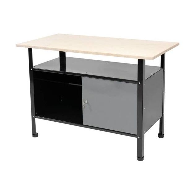 Стіл для майстерні VOREL: 1160х 600х 830 мм, з лакованої бляхи t=0.8-1 мм, стільниця 116х60х2 см [1], фото , зображення 3 | SNABZHENIE.com.ua