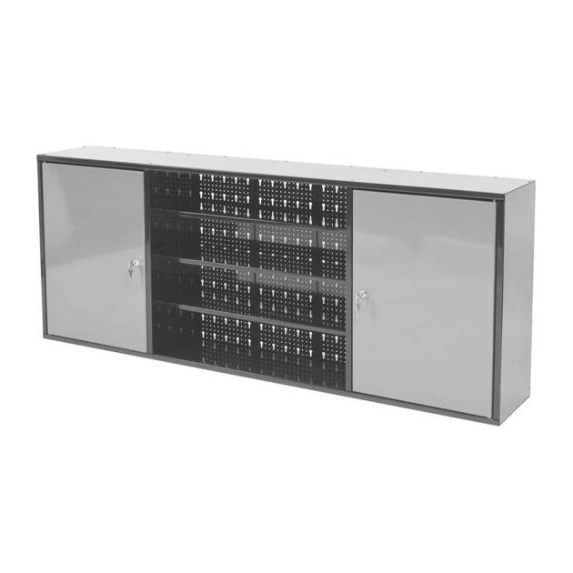 Настенная шкаф для мастерской VOREL, 1580 х 265 х 630 мм, из металла, фото , изображение 3 | SNABZHENIE.com.ua