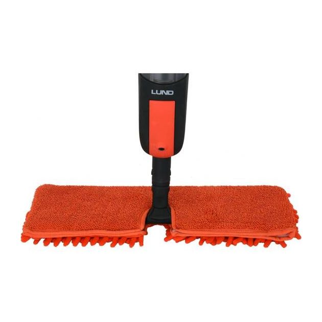 Швабра 2-сторонняя с распылителем LUND, 2 микрофибры, 41х1см, фото , изображение 7 | SNABZHENIE.com.ua