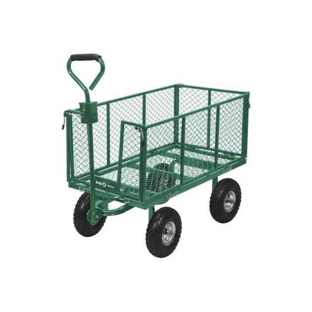 Присадибний візок на 4 колесах FLO з тентом і поворотною віссю, фото , изображение 3 | SNABZHENIE.com.ua
