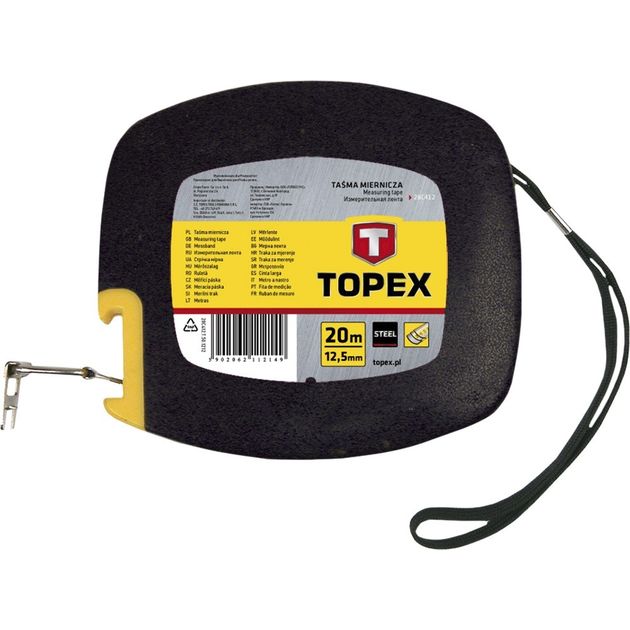 Измерительная лента стальная TOPEX, 20 м (28C412), фото  | SNABZHENIE.com.ua