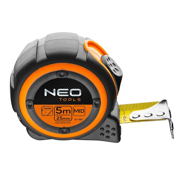 Рулетка NEO 5 м x 25 мм, стальная лента, магнитная, фото  | SNABZHENIE.com.ua