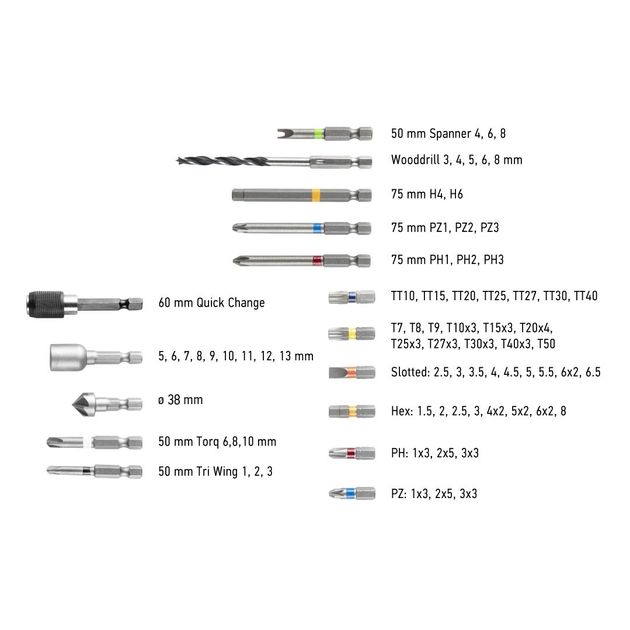 Набір Energy+ в алюмінієвій валізі: дриль-шрубоверт 2x18 В/2,0 Агод., 10 мм + 109 приналежностей GRAPHITE, фото , зображення 9 | SNABZHENIE.com.ua Набір Energy+ в алюмінієвій валізі: дриль-шрубоверт 2x18 В/2,0 Агод., 10 мм + 109 приналежностей GRAPHITE, фото , зображення 9 | SNABZHENIE.com.ua