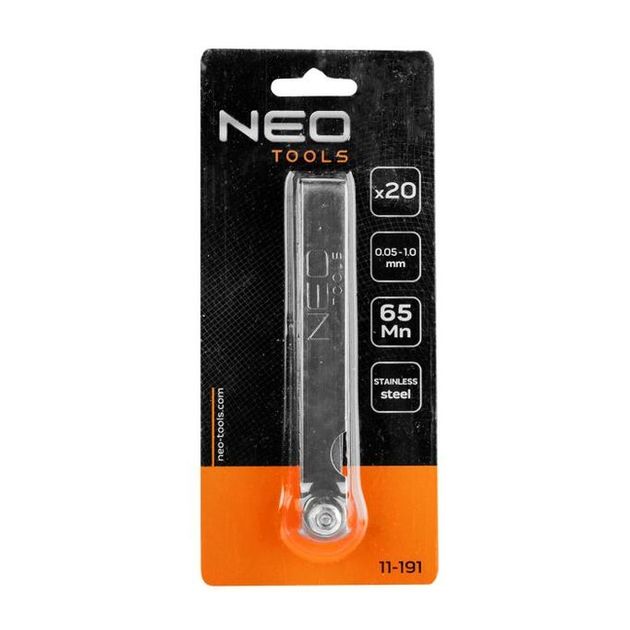 Набор щупов NEO, 20 пластин (артикул 11-191), фото , изображение 2 | SNABZHENIE.com.ua