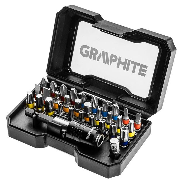 Набор наконечников отверток GRAPHITE 32 шт. (56H608), фото  | SNABZHENIE.com.ua