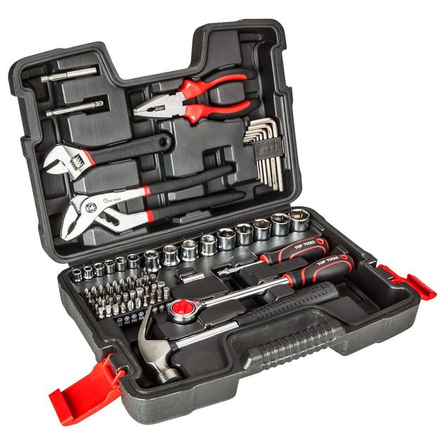 Набор инструментов Top Tools, 1/4, 1/2, 81 шт., артикул 38D510, фото  | SNABZHENIE.com.ua