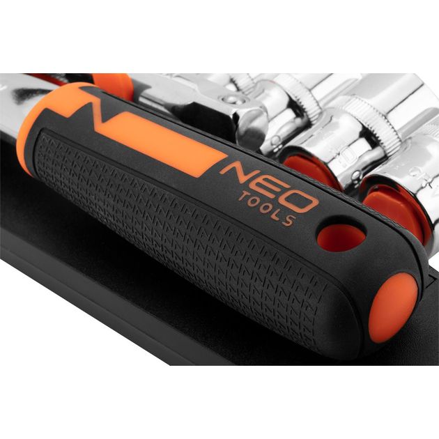 Набір торцевих головок Neo Tools, 12 шт, 3/8, тріскачка 90 зубців, CrV, фото , зображення 6 | SNABZHENIE.com.ua Набір торцевих головок Neo Tools, 12 шт, 3/8, тріскачка 90 зубців, CrV, фото , зображення 6 | SNABZHENIE.com.ua
