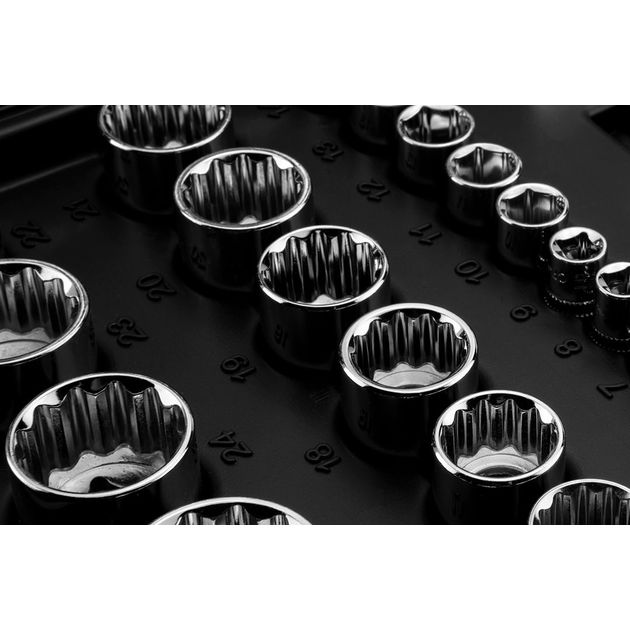 Головки сменные 25 шт., 1/2", CrV NEO, фото , изображение 4 | SNABZHENIE.com.ua Головки сменные 25 шт., 1/2", CrV NEO, фото , изображение 4 | SNABZHENIE.com.ua