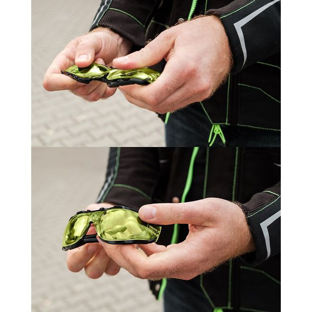 Защитные очки с пенопластовой вставкой, жёлтые линзы, класс FT 97-521, фото , изображение 3 | SNABZHENIE.com.ua