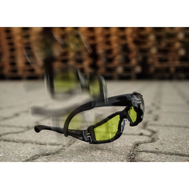 Защитные очки с пенопластовой вставкой, жёлтые линзы, класс FT 97-521, фото , изображение 4 | SNABZHENIE.com.ua