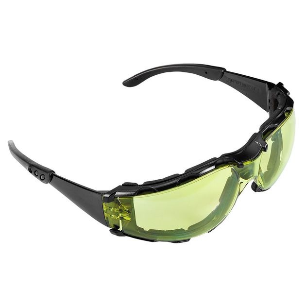 Защитные очки с пенопластовой вставкой, жёлтые линзы, класс FT 97-521, фото , изображение 5 | SNABZHENIE.com.ua